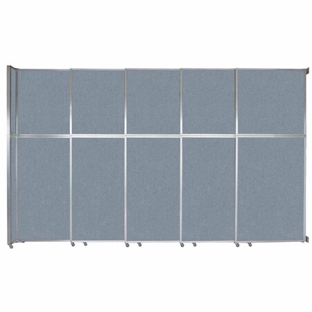 Versare Operable Wall Sliding Room Divider 15'7" x 10'3/4" Powder Blue Fabric 1072504-1